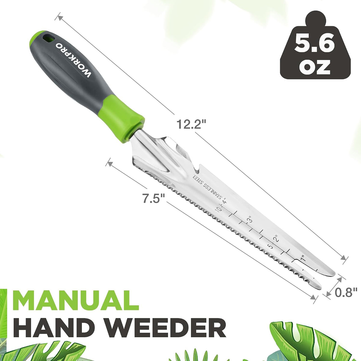 Hand Weeder Puller, 5-in-1 Garden Trowel with Wooden Handle