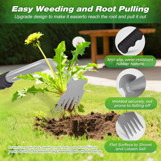 Weed Puller Tool - Durable Weeding Tool for Dandelions & Crabgrass