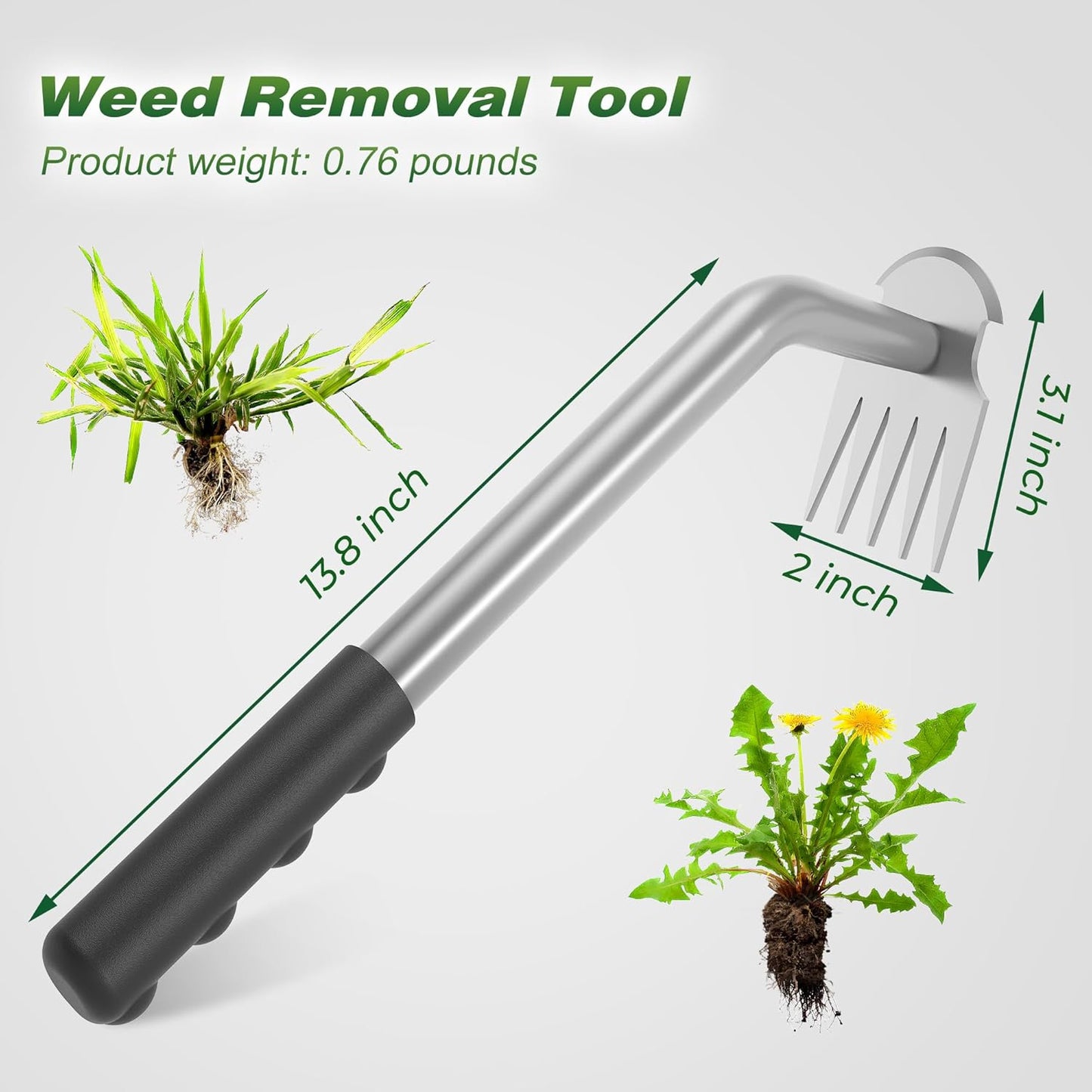 Weed Puller Tool - Durable Weeding Tool for Dandelions & Crabgrass