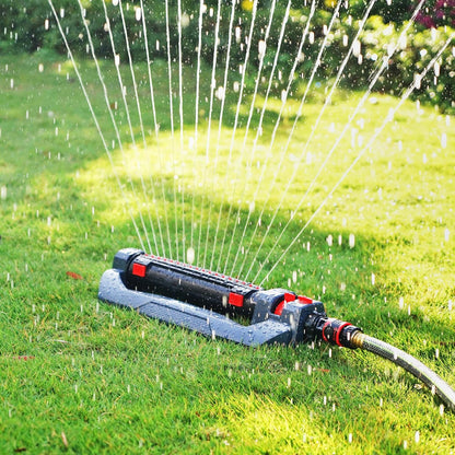 96212 Turbo Oscillating Sprinkler | Covers Up to 4,400 sq. ft., 18 Precision Nozzles, Adjustable Range, Flow Control, Triple Nozzle Width Switches, Turbo Drive Motor, Quick Connect Bundle