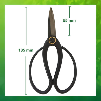 Professional Bonsai Scissors 180mm - Traditional Butterfly Bonsai Pruner Shear for Precise Trimming Pruning and Deadheading of Flowers Plants, Japanese Bonsai Garden Tools