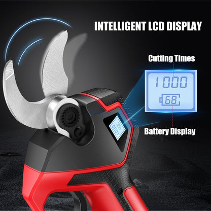 Electric Pruning Shears, 2.75'' Cut, 2 Batteries & Spare Blades