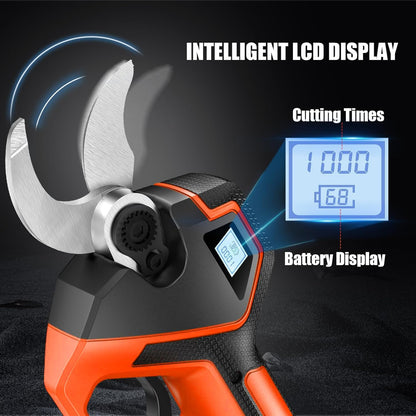 Electric Pruning Shears, 2.75'' Cut, 2 Batteries & Spare Blades