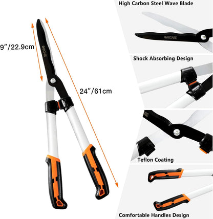 Hedge Clippers Pruning Shears 4 in 1 Set Garden Pruning Tool Set