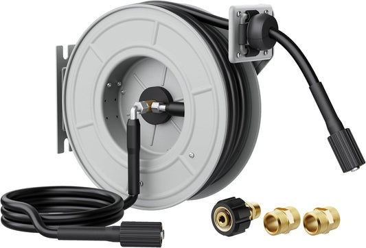 65ft Retractable Pressure Washer Hose Reel, 3200 PSI