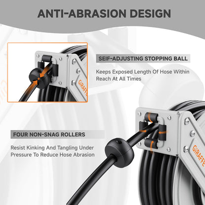 65ft Retractable Pressure Washer Hose Reel, 3200 PSI