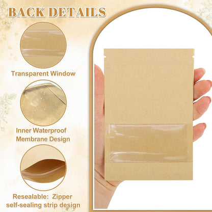 120 Pcs Seed Envelopes 3.54 x 5.5 In Resealable Window Packets Organizer