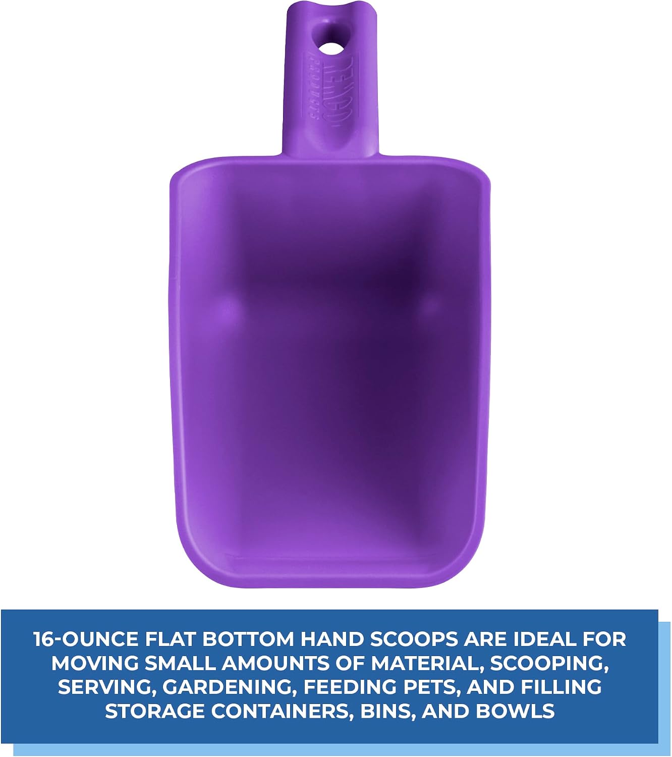Vikan 63008 Color-Coded Plastic Hand Scoop - BPA-Free Food-Safe Kitchen Utensils, Restaurant and Food Service Supplies, 16 oz, Purple