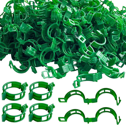 200 PCS Plant Support Clips Reusable Garden Clips, Secured Plastic Plant Clips, Tomato Support Clips for String Trellis for Climbing, Plants Flowers Stem Vine Fixing Clips (200, GREEN)