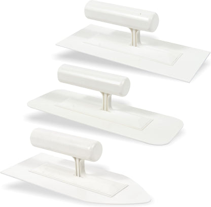 Plastic Finishing Trowel Set 3 Piece for Plastering Walls