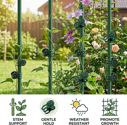 100 Pcs Plant Clips for Climbing Plants, GPlastic Plant Support Clips for Greenhouse and Balcony Gardening