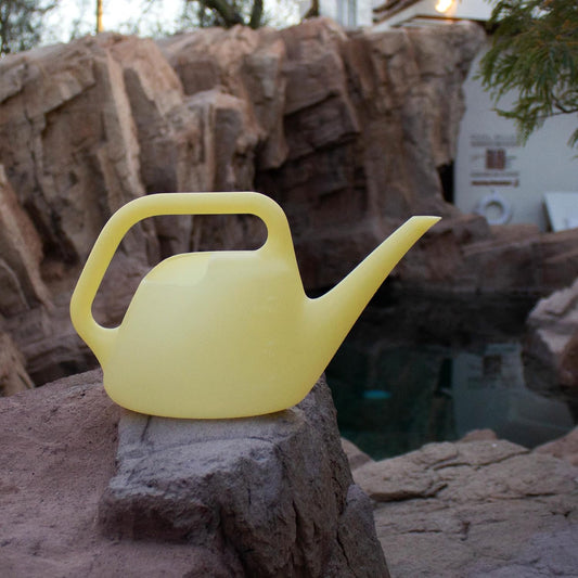 Translucent Watering Can: .4 Gallon (1.5 Liter), Goldfinch Yellow, Resin, Indoor and Outdoor Use, Made in USA