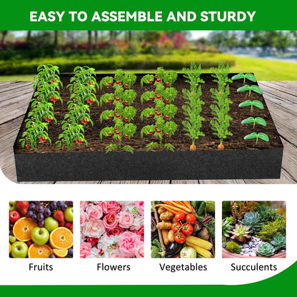GENMOUS Garden Trellis for Climbing Plants, Cucumber Trellis with Grow Bag, 65 X 50 Inch Large Metal Trellis for Climbing Raised Bed Vegetable Outdoor