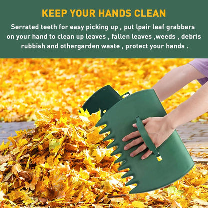 2pcs Leaf Scoops Hand Rakes,Leaf Grabber for Picking Up Yard Leaves Lawn,Garbage,Grass Clippings,Lightweight & Efficient Leaves Picker,Garden Shovel Tool Leaf-Claw Collector