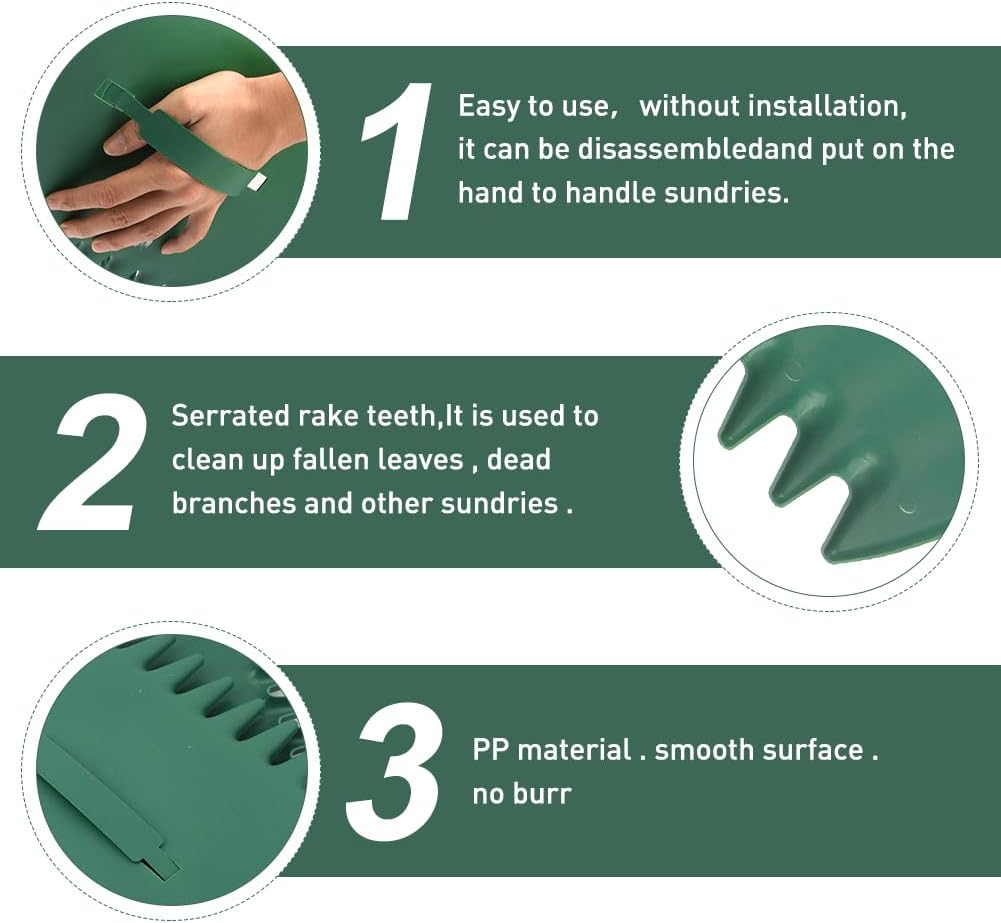 2pcs Leaf Scoops Hand Rakes,Leaf Grabber for Picking Up Yard Leaves Lawn,Garbage,Grass Clippings,Lightweight & Efficient Leaves Picker,Garden Shovel Tool Leaf-Claw Collector
