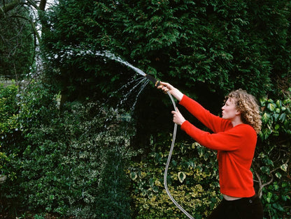 100 FT Garden Hose Expandable - 304 Stainless Steel Water Hose 100 FT - Heavy Duty Flexible Kink Free Hose, no Bite