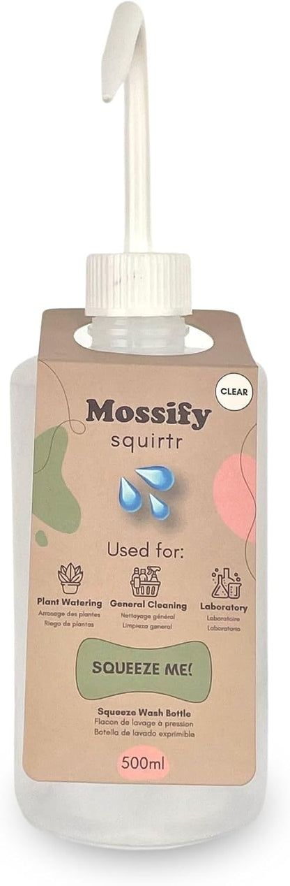 Squirtr Precision Watering Bottle, 16oz, Clear, Refillable
