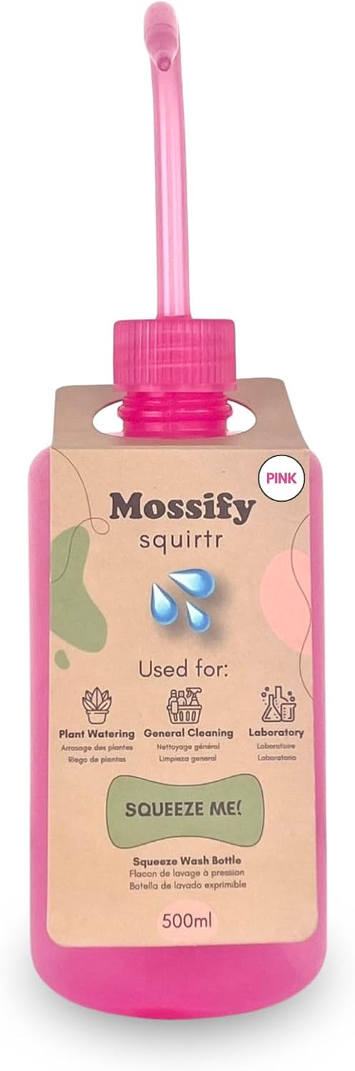 Squirtr Precision Watering Bottle, 16oz, Clear, Refillable
