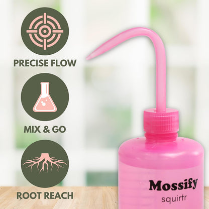 Squirtr Precision Watering Bottle, 16oz, Clear, Refillable