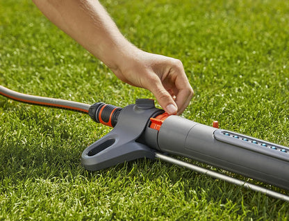 AquaZoom S Rectangular oscillating Sprinkler: Sprinkler for Watering Areas of 9–150 m², Range 3–15 m, Spread 3–10 m, Built-in Metal Filter (18710-20)