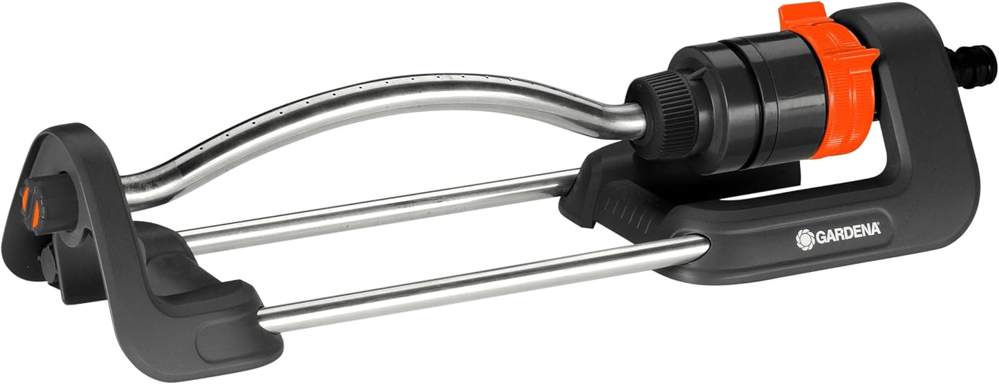 AquaZoom S Rectangular oscillating Sprinkler: Sprinkler for Watering Areas of 9–150 m², Range 3–15 m, Spread 3–10 m, Built-in Metal Filter (18710-20)