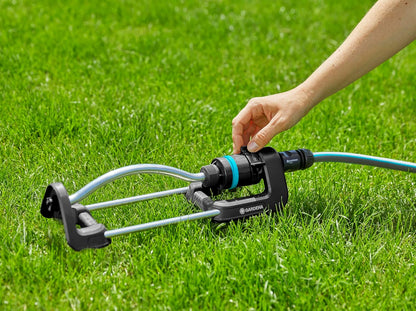 AquaZoom S Rectangular oscillating Sprinkler: Sprinkler for Watering Areas of 9–150 m², Range 3–15 m, Spread 3–10 m, Built-in Metal Filter (18710-20)