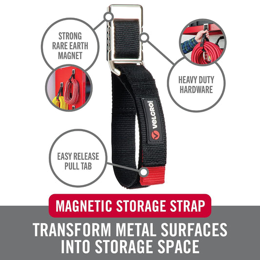 Magnetic Storage Strap, Holds 15lbs, Medium 16 in x 1 in