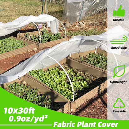 Plant Covers Freeze Protection 10x30ft Frost Cloth Blanket Floating Row Cover for Winter Protection 0.9 oz/yd²