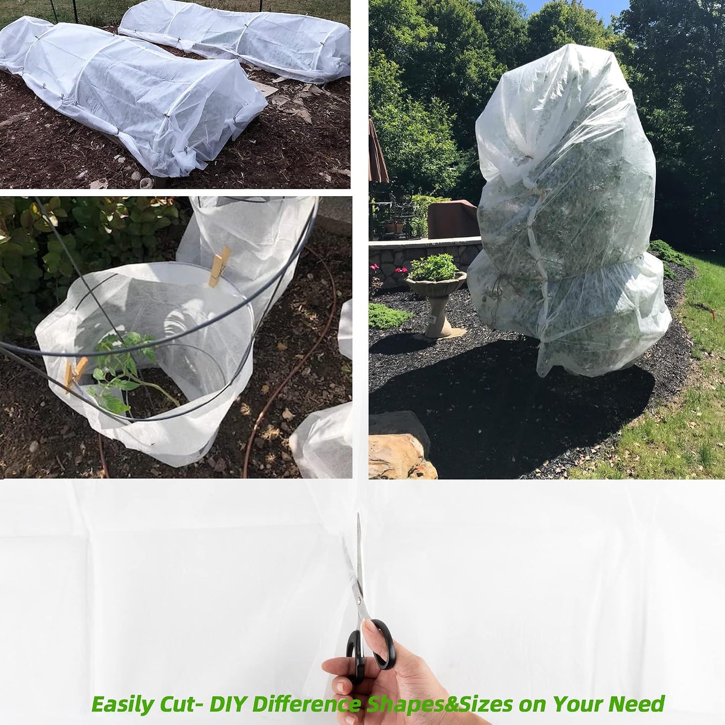 Plant Covers Freeze Protection 10x30ft Frost Cloth Blanket Floating Row Cover for Winter Protection 0.9 oz/yd²