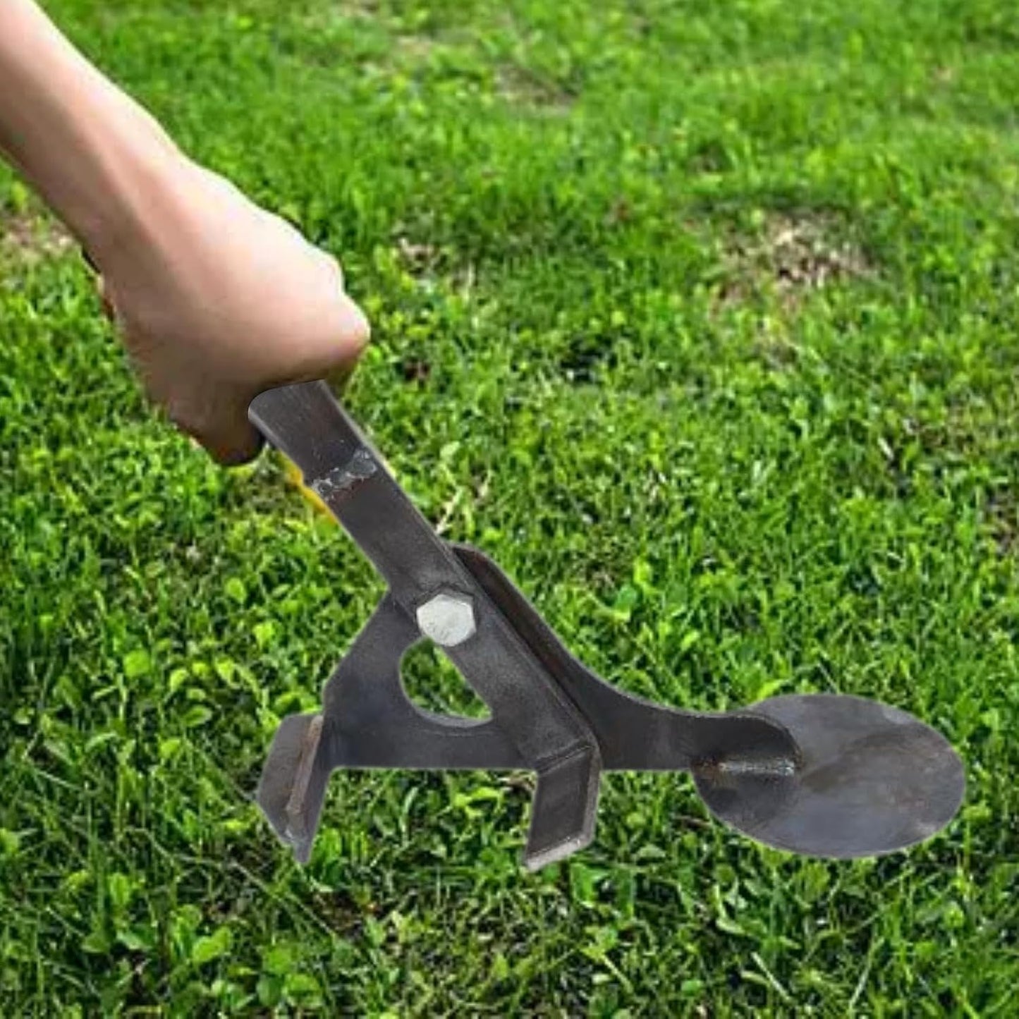 Weeds Puller Tool Head Weeding Puller Remover,Easily Weeding,Uprooting Weeder,Stand up for Farmhouse Courtyard Garden Lawn, Flat Head
