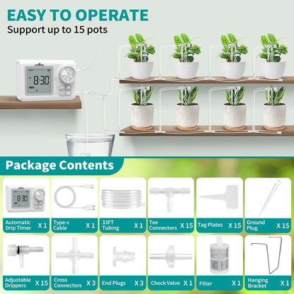 Automatic Plant Waterer for 15 Potted Plants