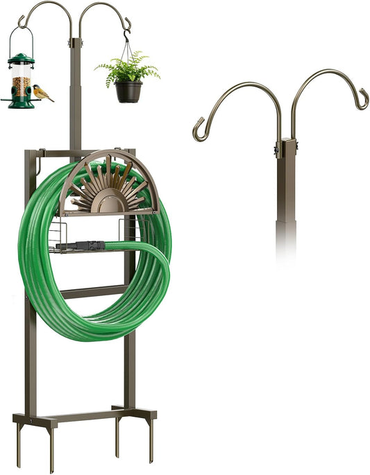 Garden Hose Reel Holder Stand, 77Inch, Holds 150-Feet of 5/8 Inch Hose