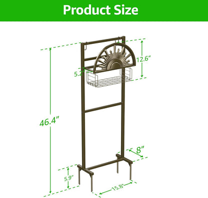 Garden Hose Reel Holder Stand, 77Inch, Holds 150-Feet of 5/8 Inch Hose