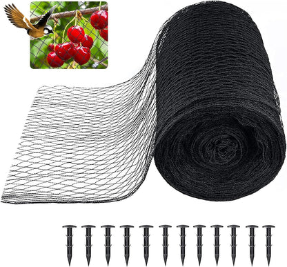 Bird Netting 3/8 Inch Mesh, 40 x 40 FT, HDPE, Rip-Resistant, Black
