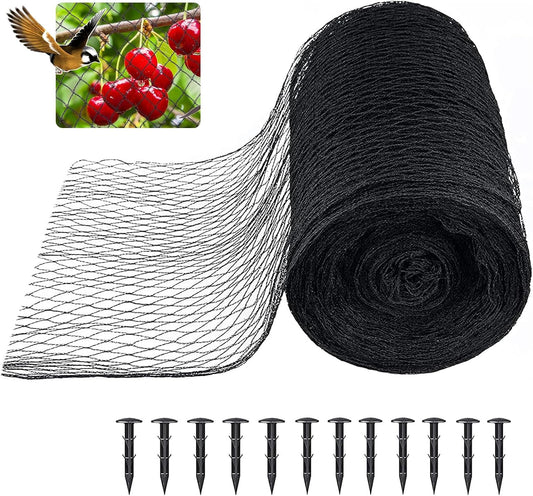 Bird Netting 3/8 Inch Mesh, 40 x 40 FT, HDPE, Rip-Resistant, Black