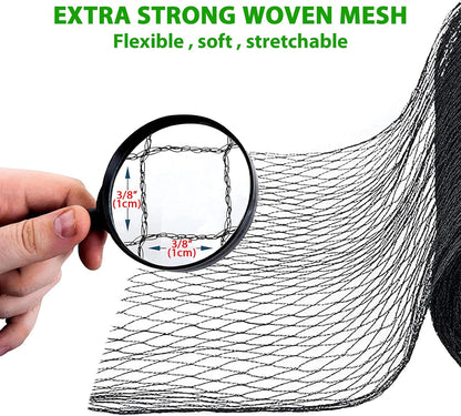 Bird Netting 3/8 Inch Mesh, 40 x 40 FT, HDPE, Rip-Resistant, Black