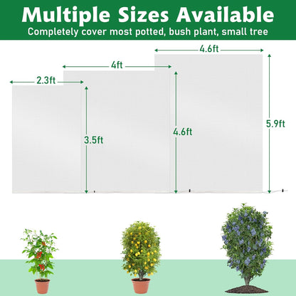 Bird Netting for Garden Blueberry Bushes Fruit Tree Netting Cover Plant Protection Mesh Bags with Drawstring, 4 Pack 2.3 x 3.5 ft Shrubs Bush Tomato Strawberry Berry Barrier Protectors Net