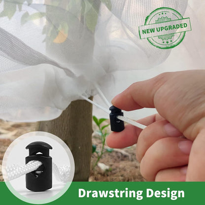 Bird Netting for Garden Blueberry Bushes Fruit Tree Netting Cover Plant Protection Mesh Bags with Drawstring, 4 Pack 2.3 x 3.5 ft Shrubs Bush Tomato Strawberry Berry Barrier Protectors Net