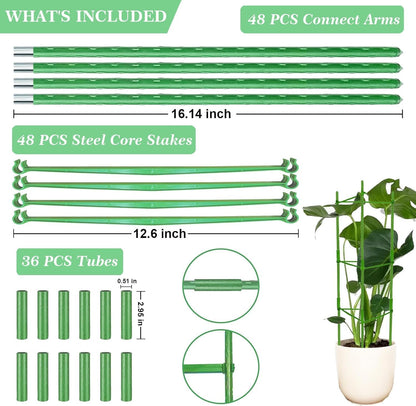 6 Packs Tomato Cage for Garden, Up to 48Inch Plant Support Stakes