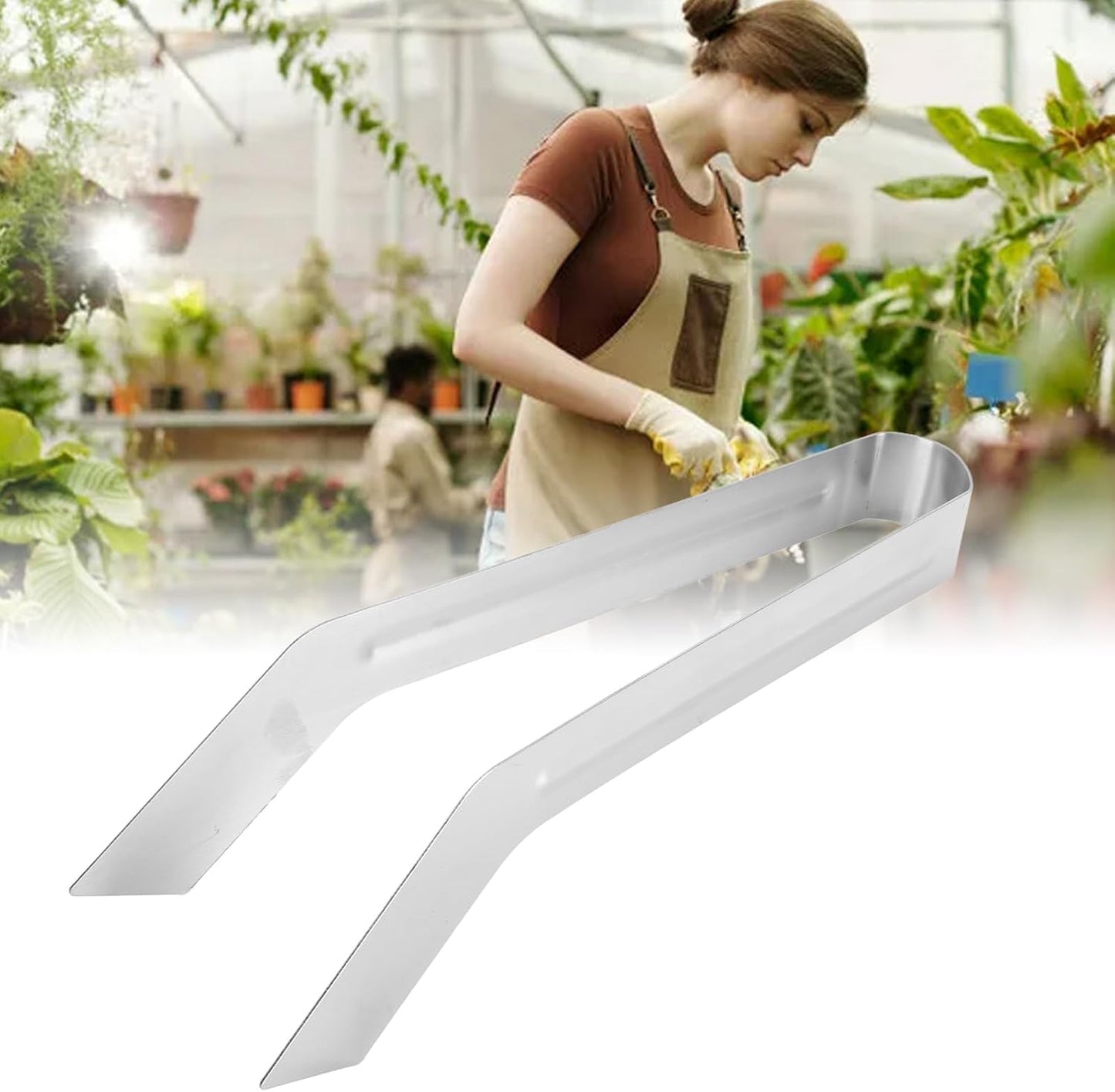 Seedling Transplant Tong, 8.86 Inch Stainless Steel Plants Transplant Tong Seedling Removal Gardening Garden Gardening Supplies