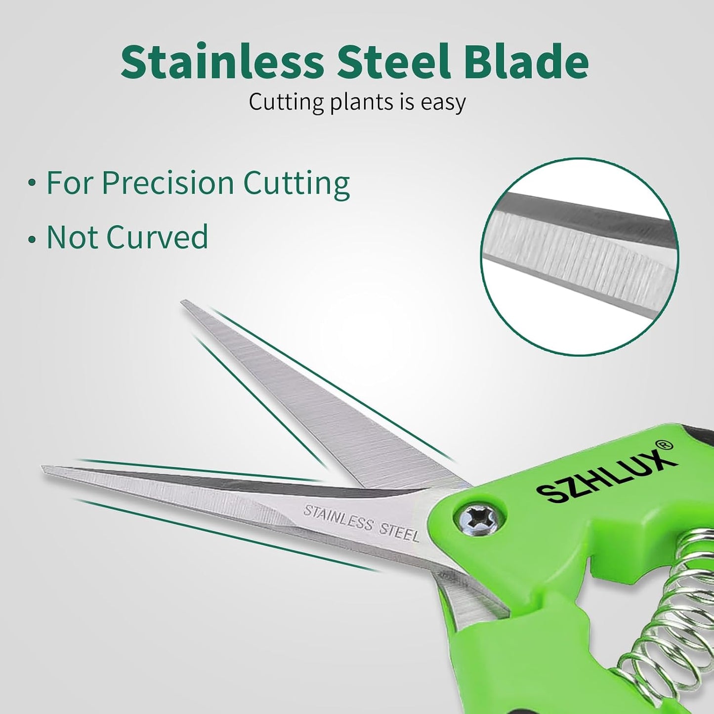 3-Pack Gardening Scissors, 6.5'' Gardening Pruning Scissors, Professional Pruning Shears with Straight Stainless Steel Precision Blades