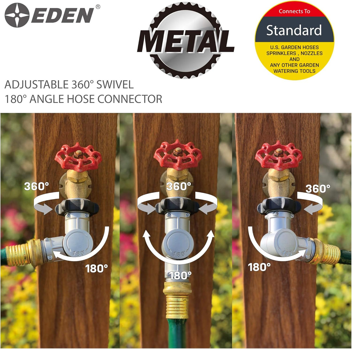 20051 Adjustable 180° & 360° Metal Swivel Connector