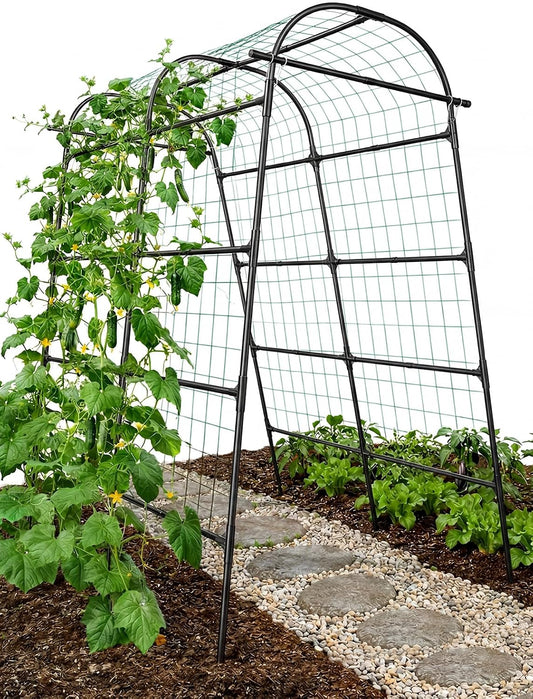 7*5.4* 5FT Arch Metal Garden Trellis,Outdoor Climbing Support Frame