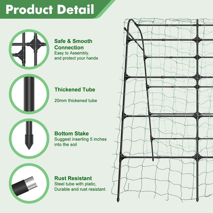 7*5.4* 5FT Arch Metal Garden Trellis,Outdoor Climbing Support Frame