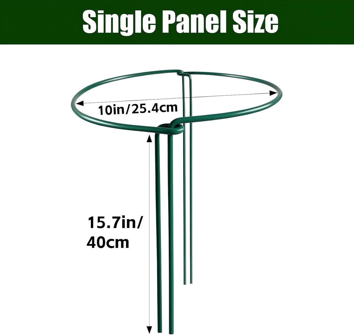 Thealyn 10 Pack Plant Support Stakes, 10" x 16" Peony Cages and Supports