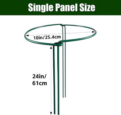 Thealyn 10 Pack Plant Support Stakes, 10" x 16" Peony Cages and Supports