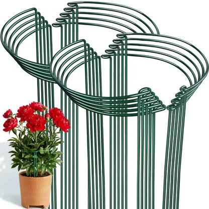 Thealyn 10 Pack Plant Support Stakes, 10" x 16" Peony Cages and Supports