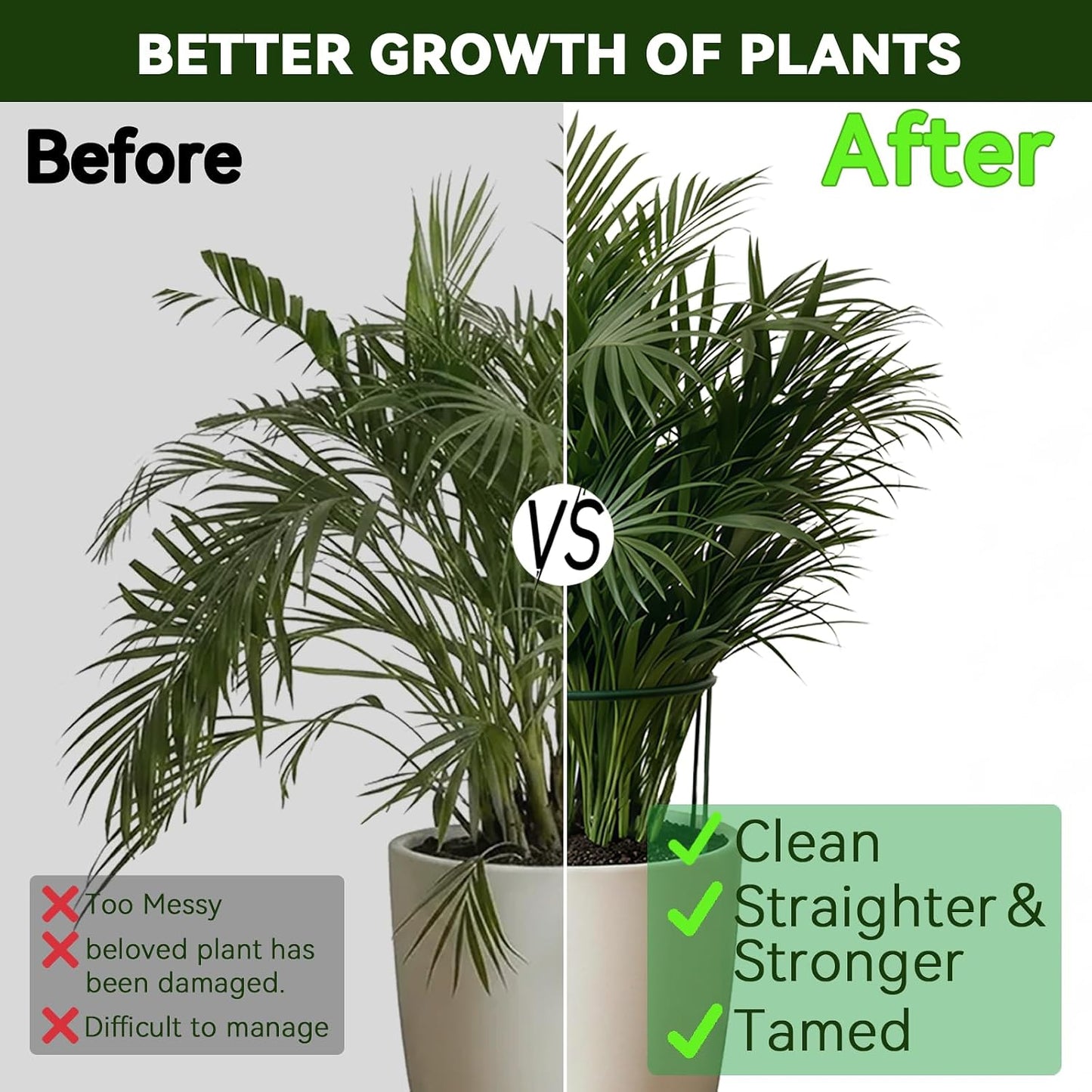 Thealyn 10 Pack Plant Support Stakes, 10" x 16" Peony Cages and Supports