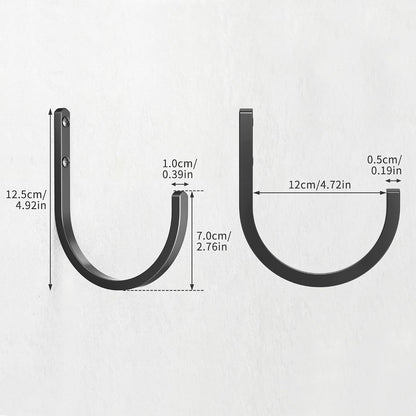 Garden Hose Holder Wall Mount - Aluminum Hose Hanger for Outside, Durable Wall-Mounted Hose Holder for Garden & Outdoor Use（4 Hooks）
