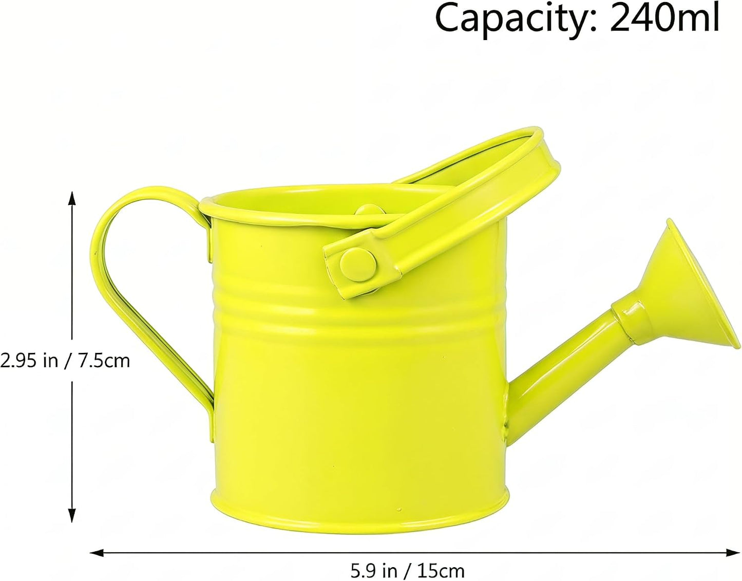 2 Pack Kids Metal Watering Can for Gardening, Small Iron Watering Can Set for Indoor Outdoor Plants, Mini Toddler Water Pot for Succulents Houseplants Bonsai (Blue, Red)